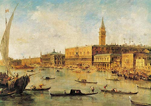 Deerbird Jigsaw Puzzle 1000 Piece - Busy Port - Famous Painting Series - Museum Collection Puzzles Quality Jigsaw Puzzles 1000 Pieces for Adults Teens Floor Entertainment Toys