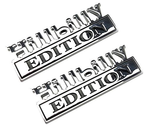 2pcs Hillbilly Edition Emblems 3D Letter Badge Sticker Decal for GMC Chevy Car Truck -Chrome Black- 2pcs Hillbilly Edition Emblems 3D Letter Badge Sticker Decal for GMC Chevy Car Truck -Chrome Black-