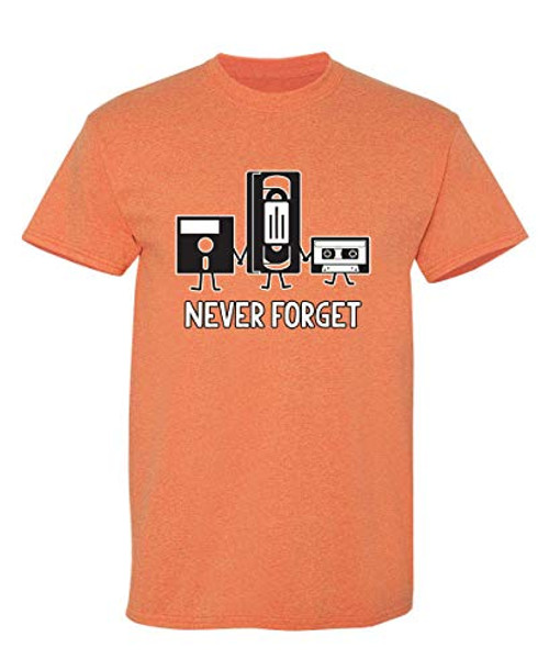 Never Forget Graphic Novelty Sarcastic Funny T Shirt 2XL Sunset