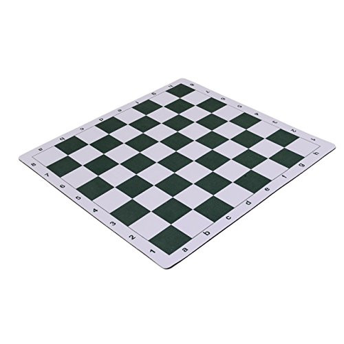 Wholesale Chess 20" Tournament Mousepad Style Roll-Up Chess Board - Forest Green