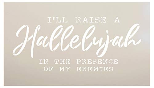 Raise a Hallelujah Stencil by StudioR12 - DIY Christian Faith Home Decor - Craft and Paint Wood Sign - Reusable Mylar Template - Hopeful Worship Praise Song Gift - Select Size -10.5 inches x 6 inches- Raise a Hallelujah Stencil by StudioR12 - DIY Christian Faith Home Decor - Craft and Paint Wood Sign - Reusable Mylar Template - Hopeful Worship Praise Song Gift - Select Size -10.5 inches x 6 inches-