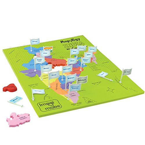 Imagimake: Mapology India with State Capitals Learn Indian States Along with Capital- Fun Jigsaw Puzzle Educational Toy for Kids Above 5 Years Imagimake: Mapology India with State Capitals Learn Indian States Along with Capital- Fun Jigsaw Puzzle Educational Toy for Kids Above 5 Years