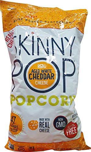 SkinnyPop Real Aged White Cheddar Cheese Pop Corn Cheddar-Cheese 14 Ounce
