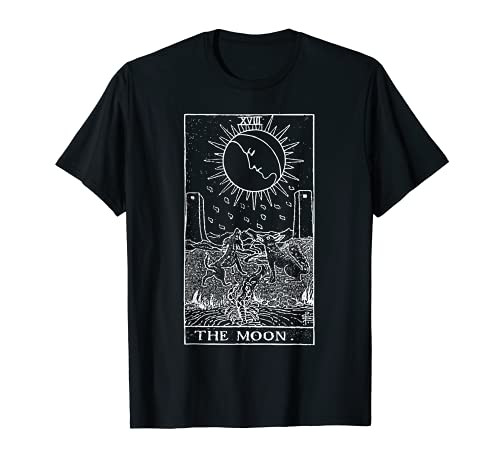 Tarot Cards The Moon Occult Design Gift T-Shirt