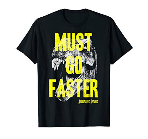 Jurassic Park T-Rex Must Go Faster Graphic T-Shirt