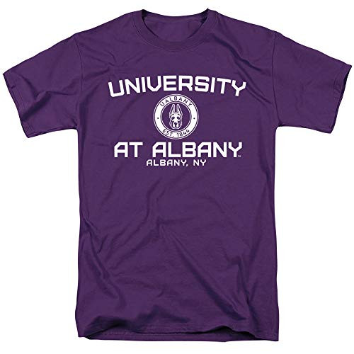 University at Albany Official Circle Logo Unisex Adult T Shirt Purple Large University at Albany Official Circle Logo Unisex Adult T Shirt Purple Large