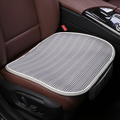 Car Seat Cushion,Breathable Comfort Car Drivers Seat Covers, Universal Car Interior Seat Protector Mat Pad Fit Most Car, Truck, Suv, or Van(Gray Front Seat)