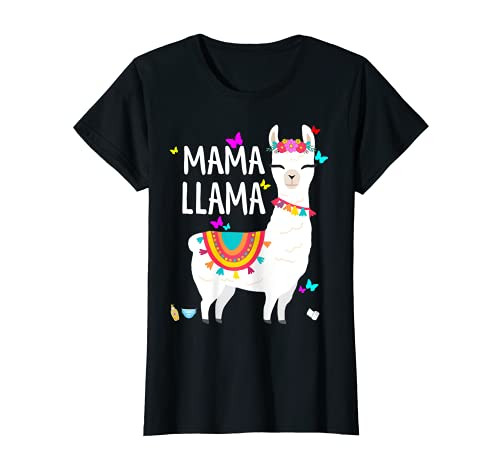Womens T-shirts Graphic for Mom Mama Mothers Day Llama Plus Size T-Shirt