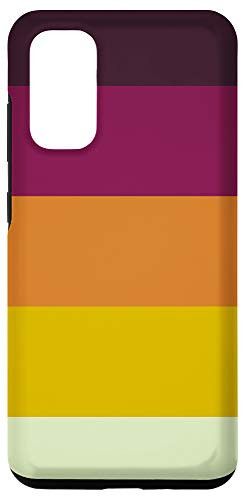 Galaxy S20 Colorful Purple Orange Yellow 70s Style Retro Stripes Case