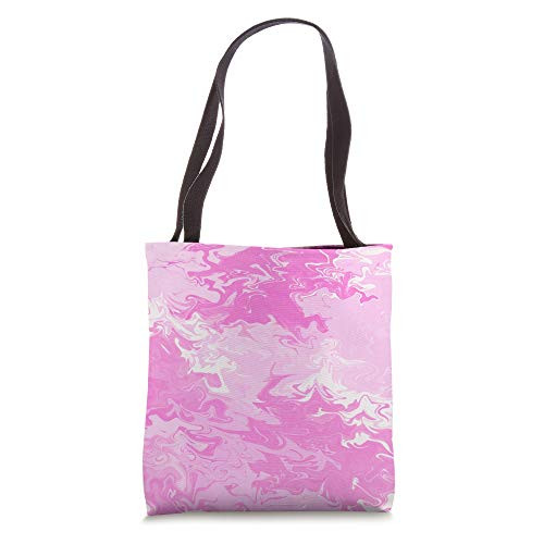 Trippy Pink Abstract Paint Drip Artistic Flowy Look Tote Bag
