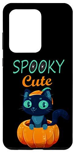 Galaxy S20 Ultra Spooky Cute Cat Orange Pumpkin Halloween Case
