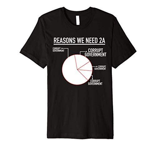Reasons We Need the 2A Funny Pro Gun Pie Chart Gift Premium T-Shirt