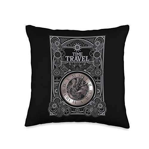 Gear Clockwork Mechanic Machine Fantasy Gothic Time Travel Watch Steampunk Vintage Gears Mechanic Gift Throw Pillow 16x16 Multicolor