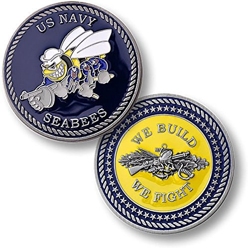 U.S. Navy Seabees "We Build We Fight" Challenge Coin U.S. Navy Seabees "We Build We Fight" Challenge Coin