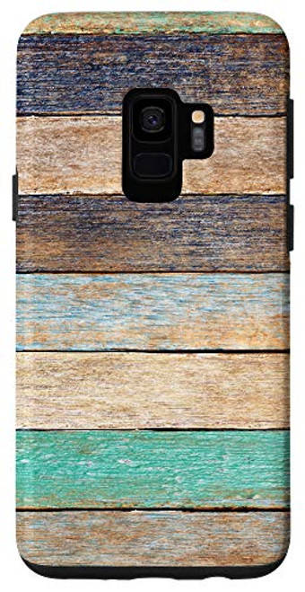Galaxy S9 Turquoise Woodgrain Shiplap Rustic Farmhouse Wooden Panels Case Galaxy S9 Turquoise Woodgrain Shiplap Rustic Farmhouse Wooden Panels Case