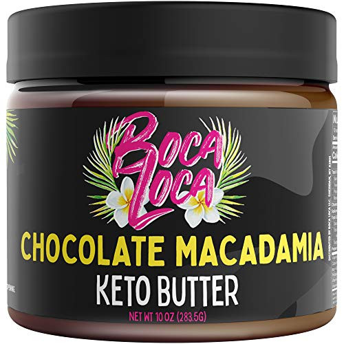 Chocolate Macadamia Nut Keto Butter - Low Carb No Sugar Added Vegan Spread Chocolate Macadamia Nut Keto Butter - Low Carb No Sugar Added Vegan Spread