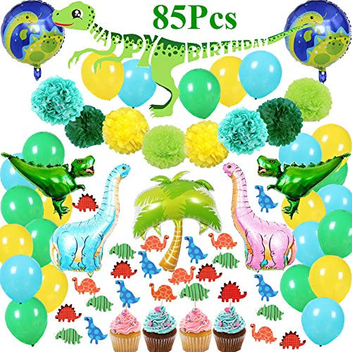 85Pcs Dinosaur Party Supplies Dino Theme Party Favors Dino Party Decorations Set for Kids Birthday Party Baby Shower Dinosaur Happy Birthday Banner Dinosaur Balloons Cupcake Toppers Tissue Pom Pom Flowers Birthday Supplies Set for Boys Girls 85Pcs Dinosaur Party Supplies Dino Theme Party Favors Dino Party Decorations Set for Kids Birthday Party Baby Shower Dinosaur Happy Birthday Banner Dinosaur Balloons Cupcake Toppers Tissue Pom Pom Flowers Birthday Supplies Set for Boys Girls