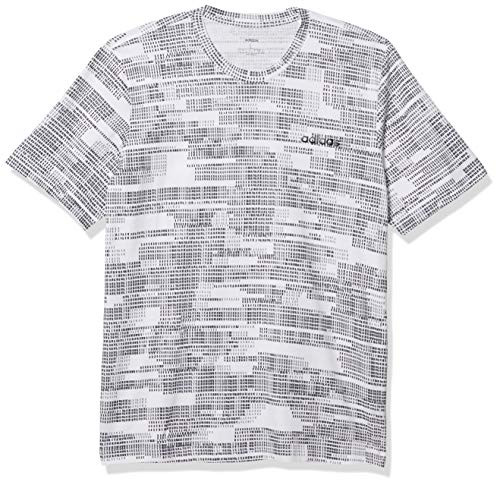 adidas Men's Essentials All Over Print Tee White Small