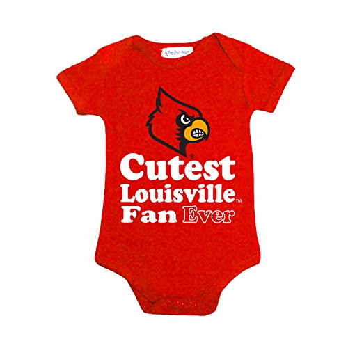 Two Feet Ahead NCAA Louisville Cardinals Children Unisex Lap Shoulder Creeper6 MoRed