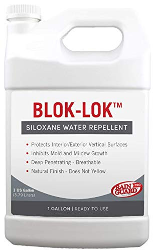 Rain Guard Water Sealers Water Sealers CR-0201 Blok-Lok Ready to USE Sealer Covering Up to 150 Sq. Ft. 1 Gallon Clear Penetrating Sealer Silane and Siloxane Professional Grade