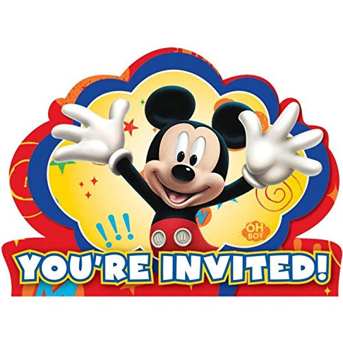 Mickey Mouse Invitations -8 Pack-