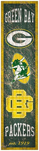 NFL Green Bay Packers Unisex Green Bay Packers Heritage Banner Vertical 6x24 Team 6 x 24