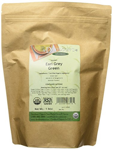 Davidson's Tea Bulk, Earl Of Grey Green, 16-Ounce Bag