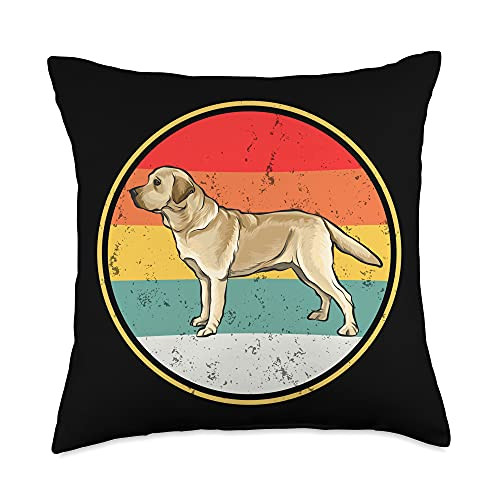 Labrador Retrievers Owner Gift Vintage Retro Sunset Yellow Labrador Retriever Dog Throw Pillow 18x18 Multicolor Labrador Retrievers Owner Gift Vintage Retro Sunset Yellow Labrador Retriever Dog Throw Pillow 18x18 Multicolor