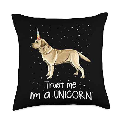 Labrador Retrievers Owner Gift Funny Yellow Labrador Retriever Trust Me I'm A Unicorn Dog Throw Pillow 18x18 Multicolor Labrador Retrievers Owner Gift Funny Yellow Labrador Retriever Trust Me I'm A Unicorn Dog Throw Pillow 18x18 Multicolor