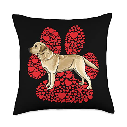 Labrador Retrievers Owner Gift Yellow Labrador Retriever Valentines Day Dog Love Paw Throw Pillow 18x18 Multicolor Labrador Retrievers Owner Gift Yellow Labrador Retriever Valentines Day Dog Love Paw Throw Pillow 18x18 Multicolor