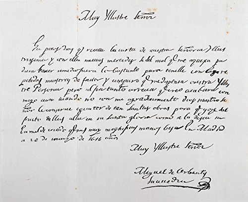 Posterazzi Letter Written To Archbishop Of Toledo March 26 Poster Print by Miguel Saavedra De Cervantes 1547 1616 Spanish Writer -16 x 13-