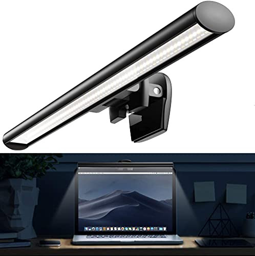 Computer Monitor Light Bar No Screen Glare Led e-Reading Lamp with Clip USB Powered Eye Health Care Light Adjustable Brightness 3 Color Temperature Office Lamp for Laptop Screenbar