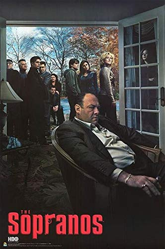Buyartforless Tony Soprano in Chair with Cast Season 6 36x24 TV Crime Family Poster, Print, Decorative Accent, Wall Art Multi-Color