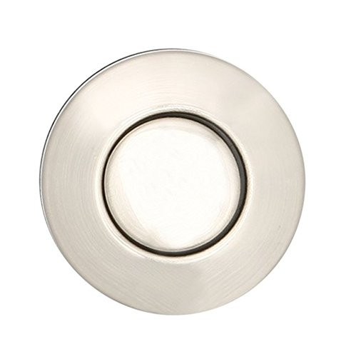 Sink Top Push Button Replacement for Insinkerator Air Switch Garbage/Waste Disposal Outlet By Essential Values (Satin/Brushed Nickel Cover)