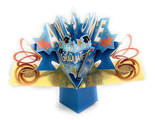Graduation Pop Up Greeting Card 3D - Awesome