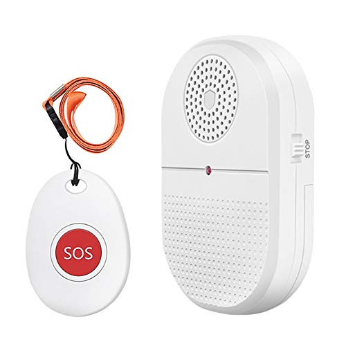 ChunHee Wireless Caregiver Pager Nurse Alert System Vibration Pager Call Button for Home-Elderly-Patient with 1 Portable Receiver plus1 Transmitter