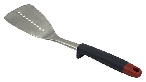 Joseph Joseph 10472 Elevate Slotted Turner Stainless Steel with Integrated Tool Rest Red