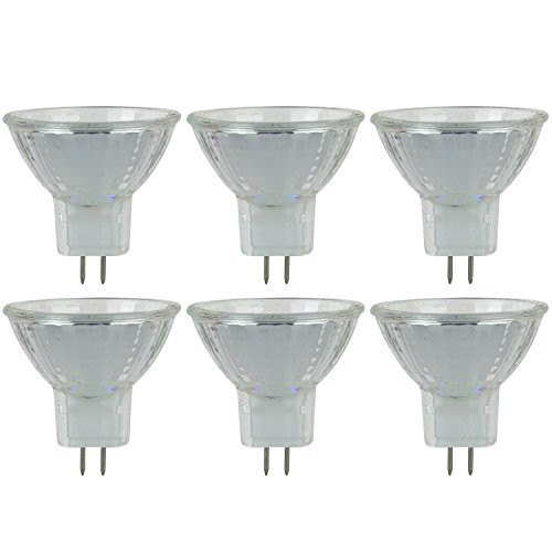 Sunlite 5MR11/CG/GU4/NFL/6V/6PK Halogen 5W 6V MR11 Quartz Reflector Narrow Floodlight Light Bulbs (6 Pack)