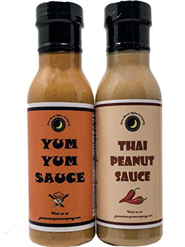Premium - Asian Sauce Variety 2 Pack - Yum Yum Sauce - Thai Peanut Sauce - 2 Count - Crafted in Small Batches with Farm Fresh Herbs for Premium Flavor and Zest