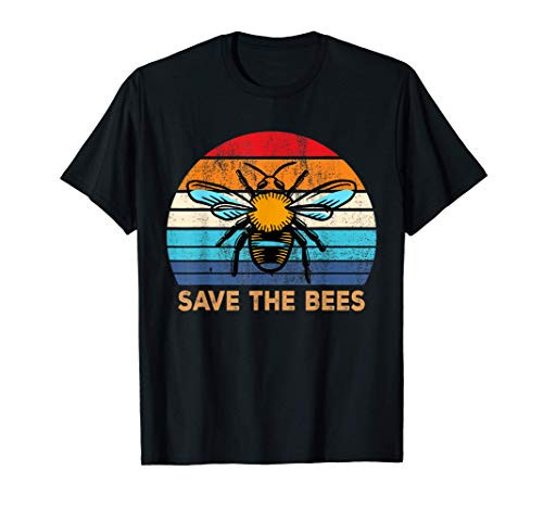 Save The Bees Retro Vintage Climate Change Earth Day T-Shirt
