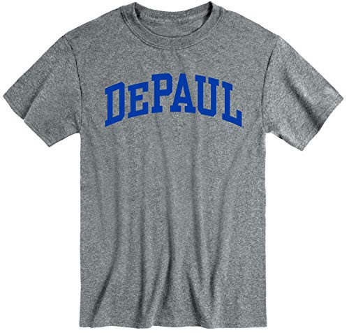 Ivysport DePaul University Blue Demons Short Sleeve Adult Unisex T-Shirt Classic Charcoal Grey Large