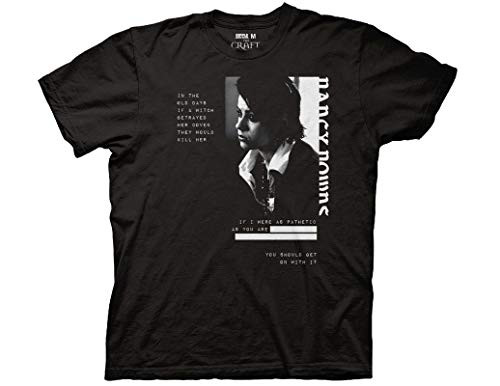 Ripple Junction The Craft Adult Unisex Nancy Downs with Quotes Light Weight 100 percent Cotton Crew T-Shirt SM Black