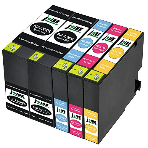 J2INK 5 Pack Replacement for Canon PGI-2200XL Ink Cartridges Compatible with Canon Maxify Printers
