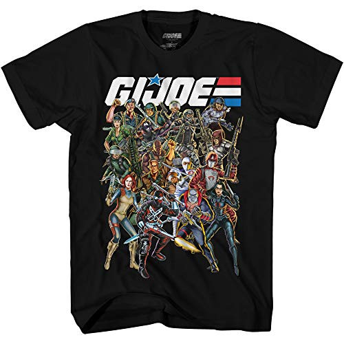 G.I. Joe Groupshot Cobra Snake Eyes Storm Shadow Symbol T-Shirt-BlackMedium-