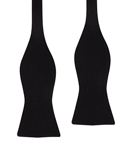 Black Cotton Self Tie Bow Tie for Men - Untied Bowties for Formal Groom or Wedding