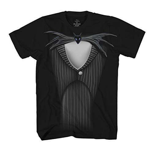 Disney Nightmare Before Christmas Jack Skellington Costume Suit T-Shirt -Large Suit Black-