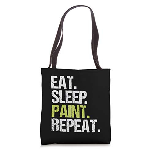 Eat Sleep Paint Repeat Painter Painting Christmas Gift Tote Bag