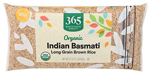 365 by Whole Foods Market Organic Long Grain Rice Brown Indian Basmati 32 Ounce