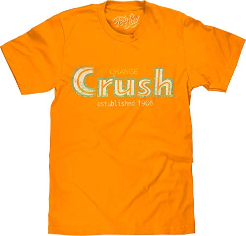 Tee Luv Distressed Orange Crush Shirt - Established 1906 Crush Soda T-Shirt -L-
