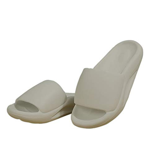 Women Pillow Slides Super Soft Home Slippers  Non-Slip Unisex Non-Slip Thick Sole Open Toe Quick Dry Shower Slippers Beach Thick Soled Shoes for Women and Men White